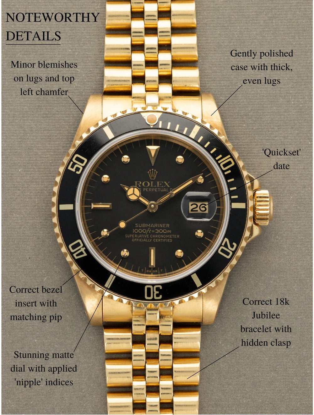 Rolex Submariner Jubilee Chain