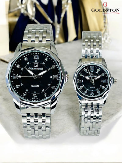 Elegant Silver Couple Watch Set – Timeless Design| Water Resistance