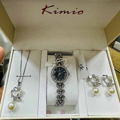 Chic Women’s Set with Watch, Earrings & Necklace