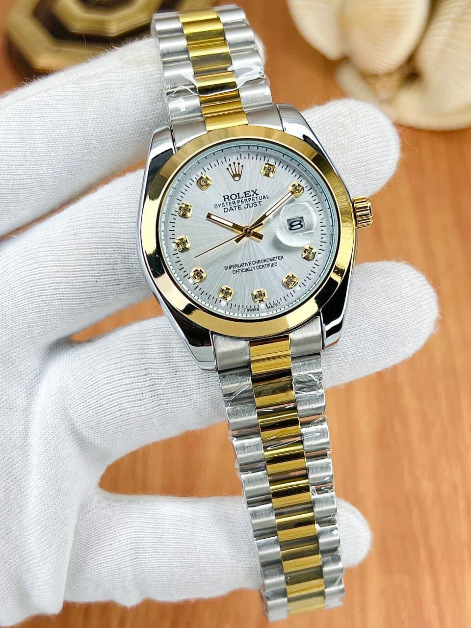 Rolex Automatic Two Tone Premium Quality Timepiece